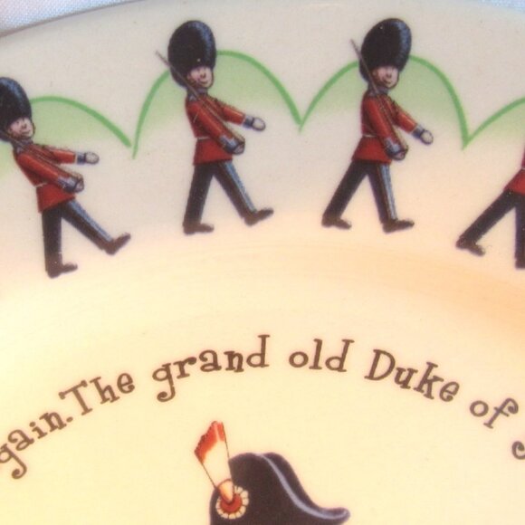 Anderton Pottery The Duke Nursery Rhyme Childs Dish Trio NWOT, Kings Guard B333 - Picture 11 of 11